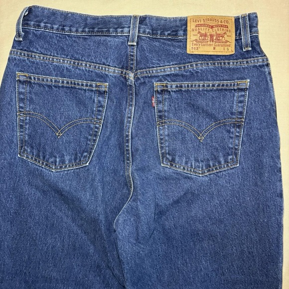 Vintage Levi's 512 Tapered Leg Jeans Womens 14‎ S Mis Blue USA Made '01 - Picture 1 of 9